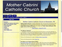 Tablet Screenshot of mothercabrini.net